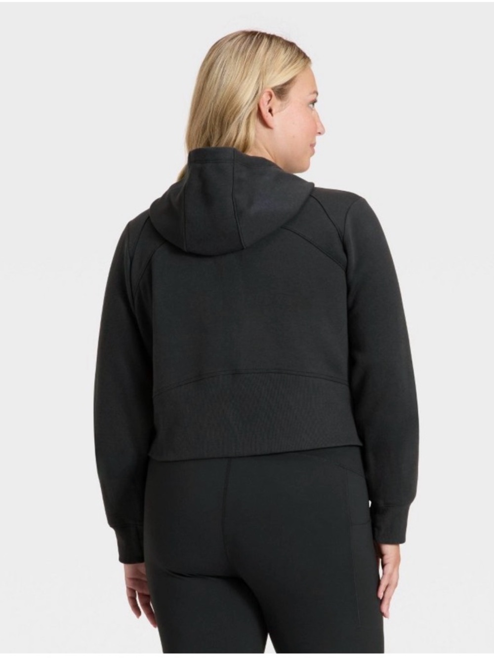 Women's Active Comfort Full Zip Sweatshirt - All In Motion™ Black- SIZE XXL - Picture 3 of 3